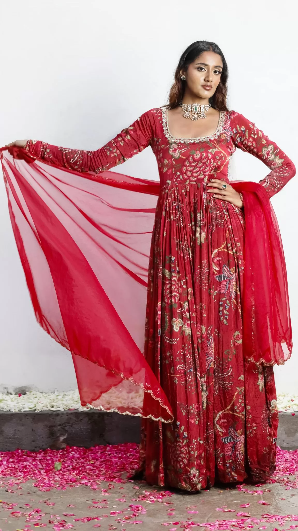 Buy Georgette Party Wear Anarkali Suit In Maroon Color Online - LSTV05816 |  Andaaz Fashion