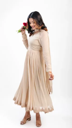 Beige Anarkali