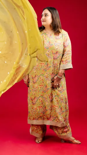 Vintage lime green suit set