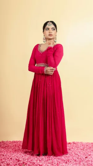 Chanda - A Timeless elegance embellished Anarkali  Suit