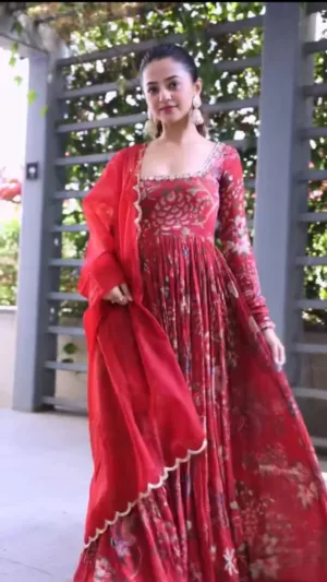 Laal - A luscious Maroon Anarkali Suit