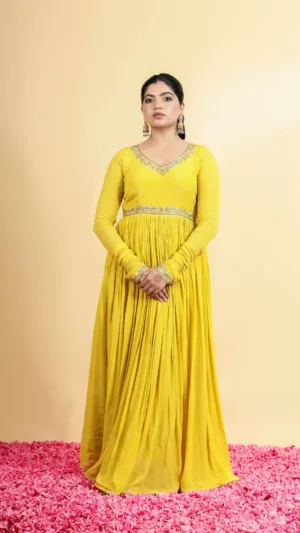 Chanda - A Timeless elegance embellished Anarkali  Suit