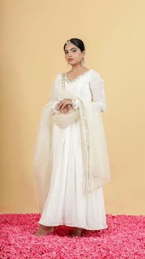 Chanda - A Timeless elegance embellished Anarkali  Suit