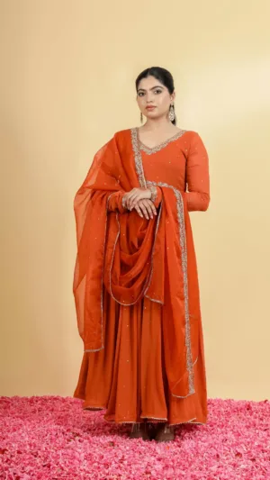 Chanda - A Timeless elegance embellished Anarkali  Suit