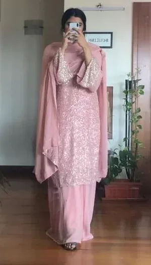 Shimmery Pink Designer Salwar
