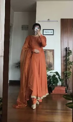 Sunset Anarkali Pallazo Suit