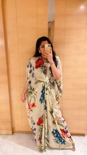 Partywear Floral Kaftan