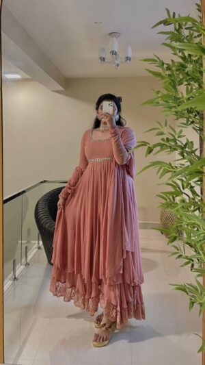 Double Flaired Kali Anarkali