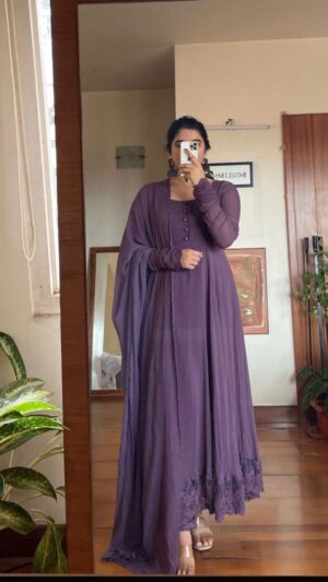 Jamun purple anarkali