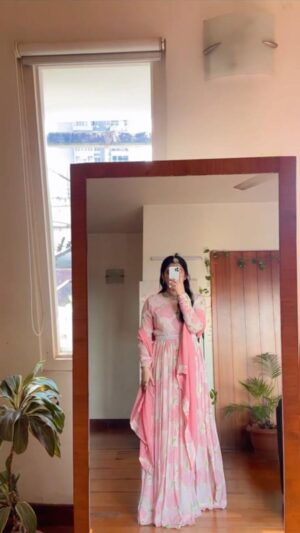 Soft Pink Party Wear Gown