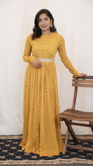 Royal Tulip Anarkali Gown – A Regal Statement