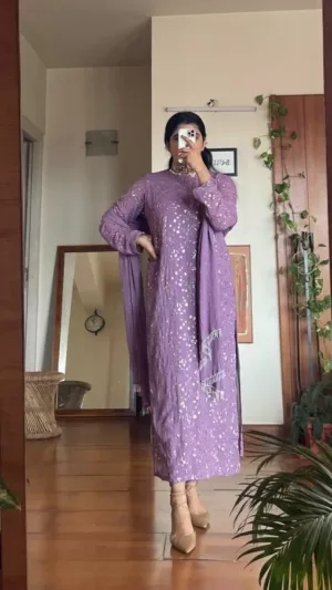 Purple Sequenced Straight-Cut