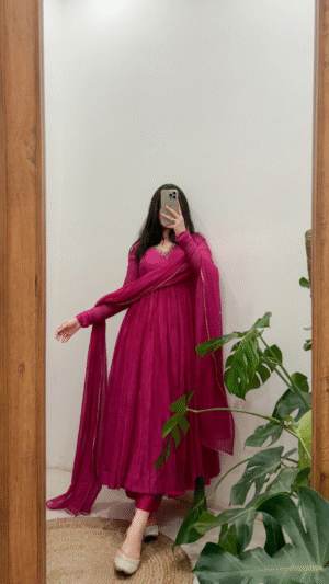 Magenta pink anarkali