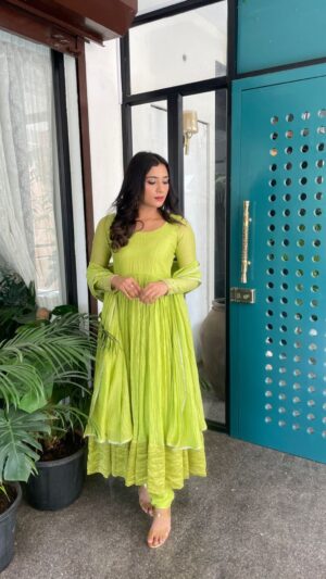 Pear Green Anarkali