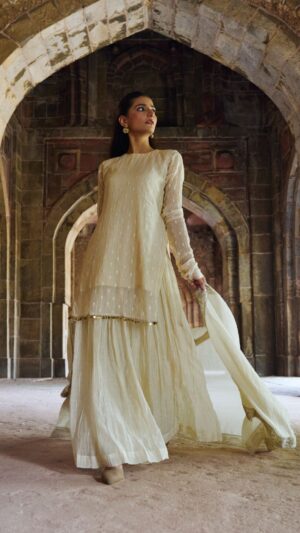 Pearl ivory party wear set