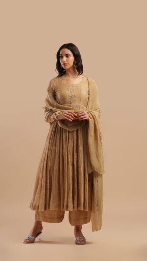 Zareen – The Golden Ensemble Anarkali Set